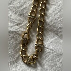 Franklin Mint Gold Necklace with Silver Accents